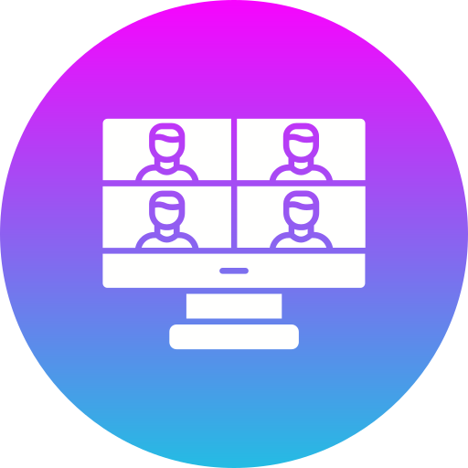 reunión en línea icono gratis