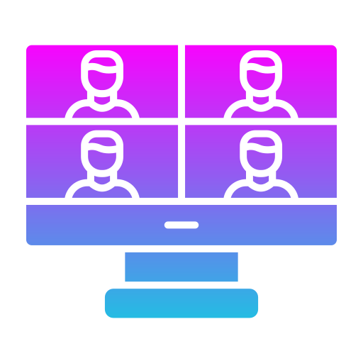 reunión en línea icono gratis
