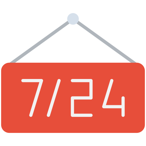 24 hours free icon 24 hours free icon