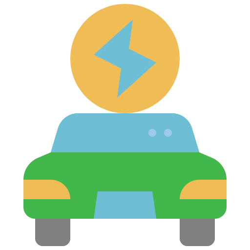 coche eléctrico icono gratis