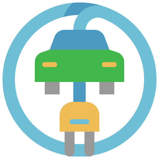 coche eléctrico icono gratis