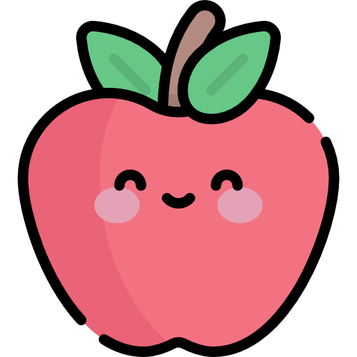 Apple Kawaii Lineal color icon