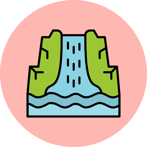 Waterfall Generic Outline Color icon