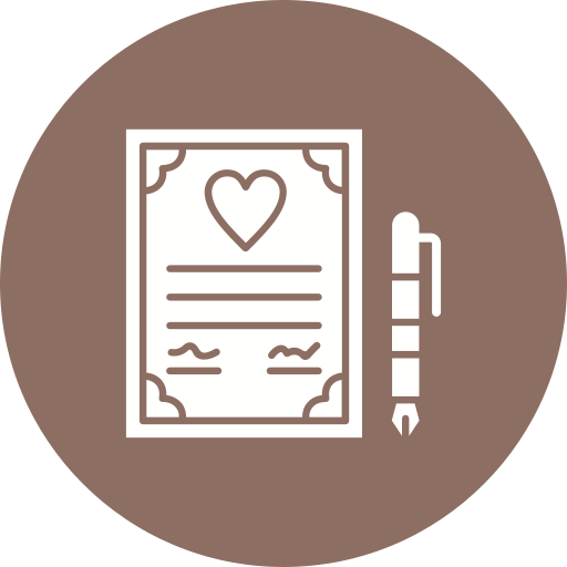 Wedding contract - free icon