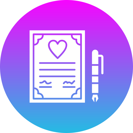 Wedding Contract Generic Flat Gradient Icon