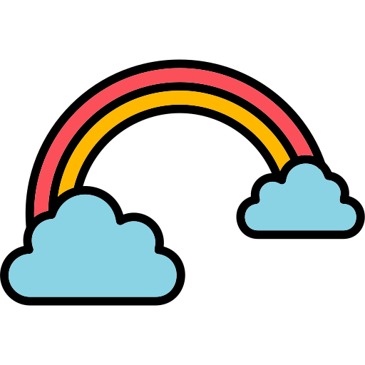 Rainbow Generic Outline Color icon