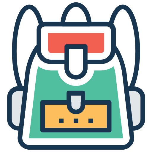 bolsa para la escuela icono gratis