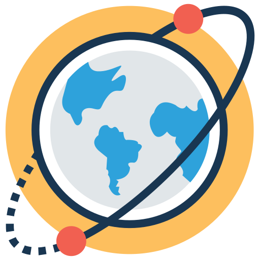 Around the world - free icon