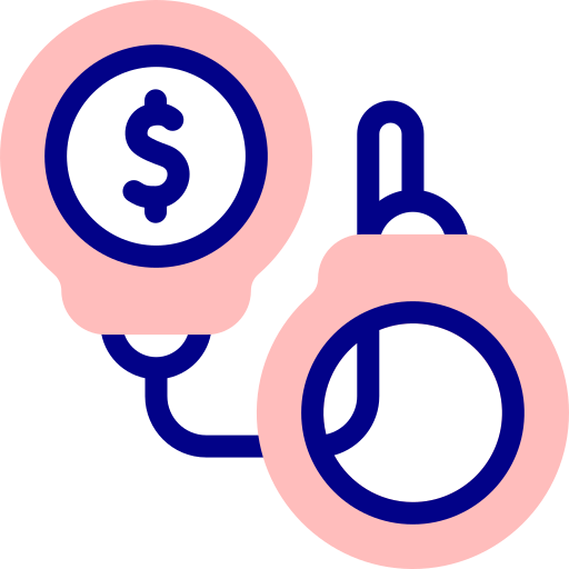 Financial crime Detailed Mixed Lineal color icon