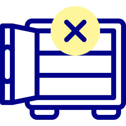 caja fuerte vacía icono gratis