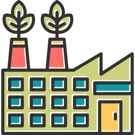 Eco factory free icon Eco factory free icon