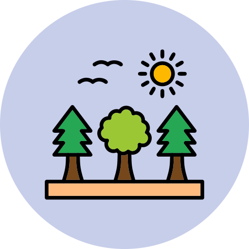 Forest Generic Outline Color icon