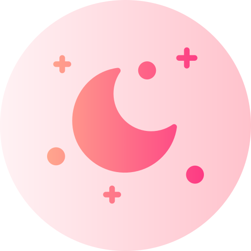 Half moon icon (Symbol png) pink