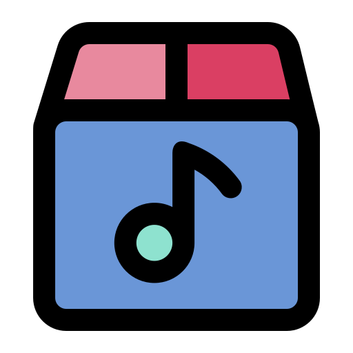 caja de música icono gratis