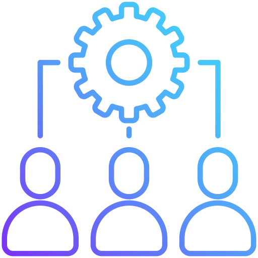 gestión de equipos icono gratis