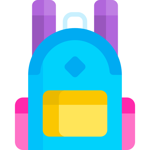 bolsa para la escuela icono gratis