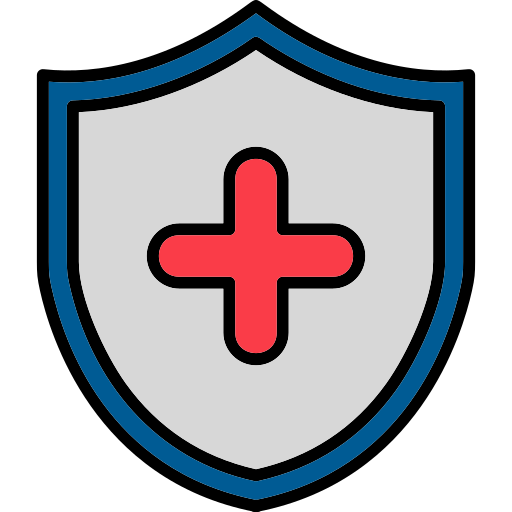 Medical shield free icon Medical shield free icon