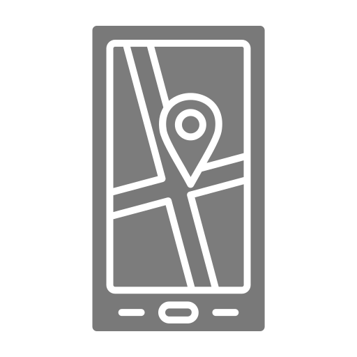 mapa móvil icono gratis
