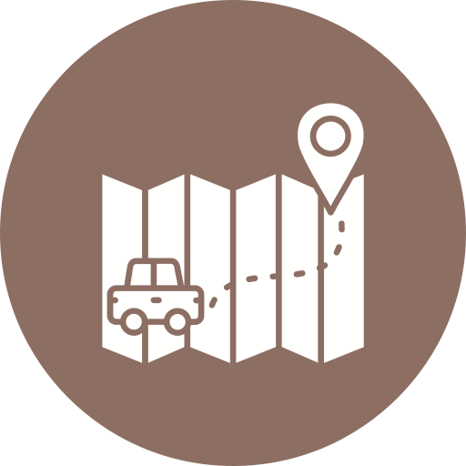 mapa de viajes icono gratis