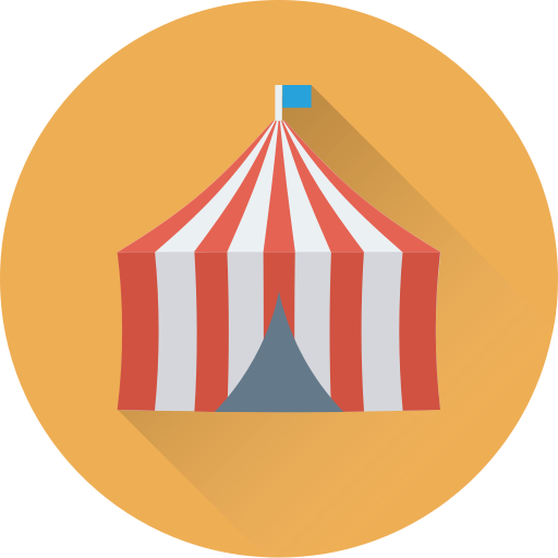 tienda de circo icono gratis