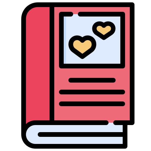 libros de amor icono gratis