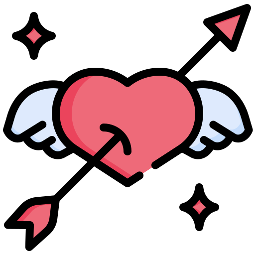 flecha de cupido icono gratis