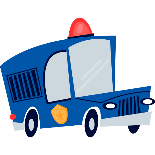 carro de polícia grátis figurinha
