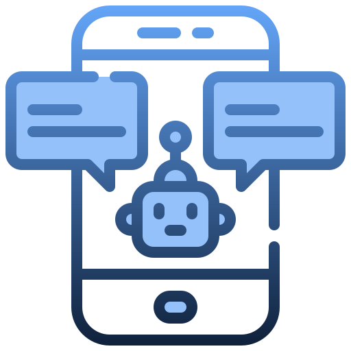 Chat bot Generic Blue icon