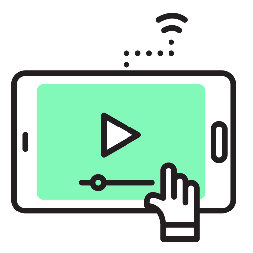 video educativo icono gratis