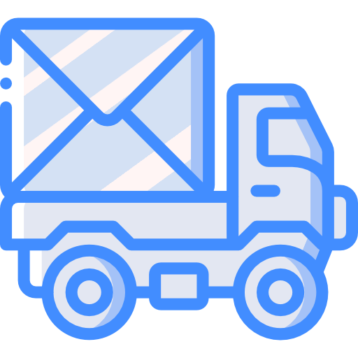 Delivery truck Basic Miscellany Blue icon