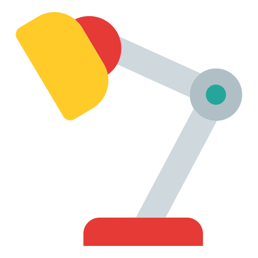 Desk lamp - Free electronics icons