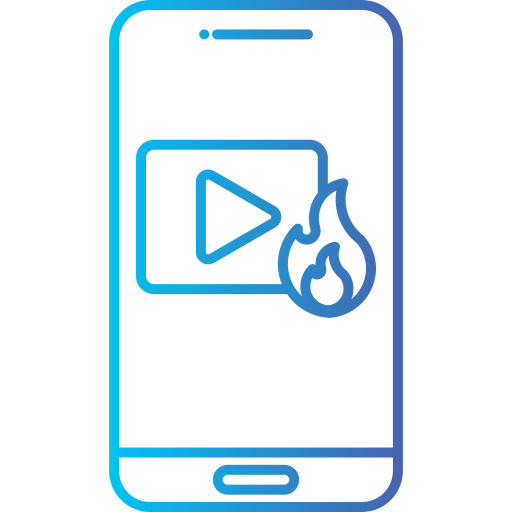 video de tendencias icono gratis