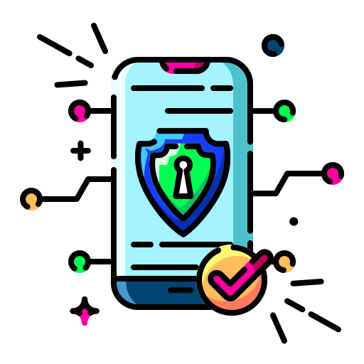 seguridad móvil icono gratis