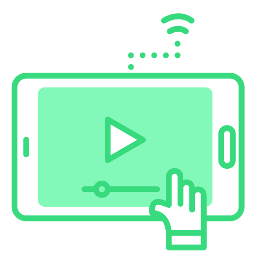 Video tutorials - free icon