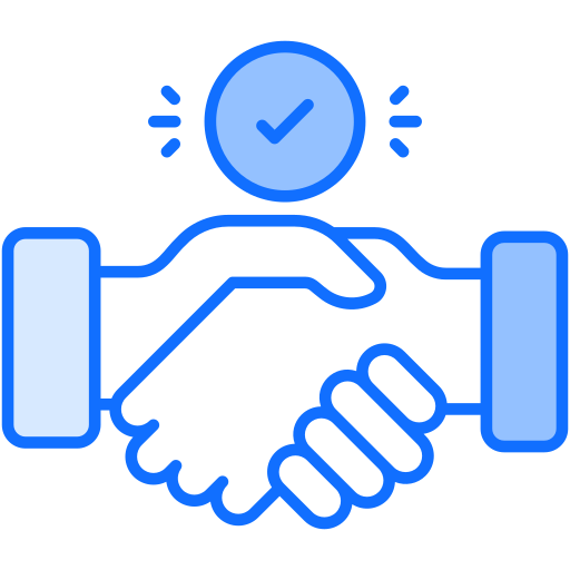 Handshake Generic Blue icon