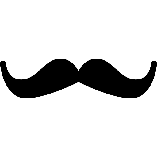 bigote clásico icono gratis