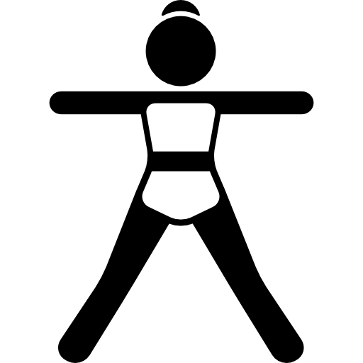 Woman Stretching arms and Legs icon