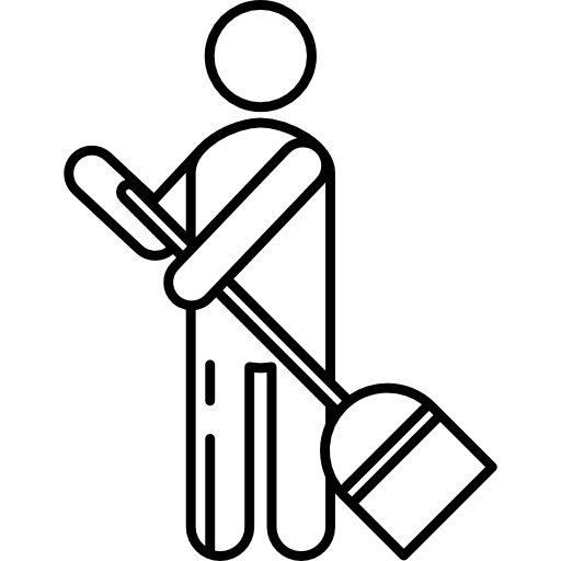 Free Icon | Man sweeping