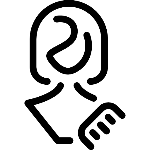 peinado de mujer icono gratis