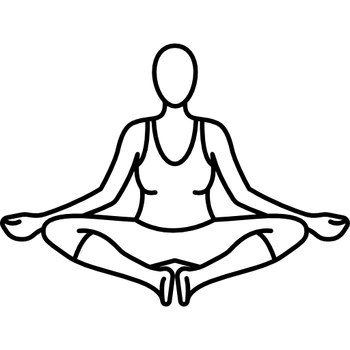 A drawing of a woman sitting in a lotus position Image & Design ID  0000363251 - SmileTemplates.com