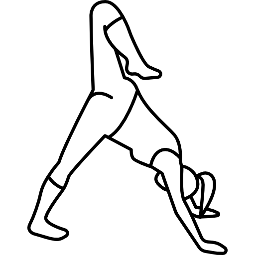 Woman with Left LEg Up and Flexed icon