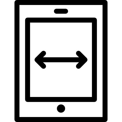 tableta con doble flecha icono gratis