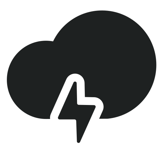 Thunderstorm Icon Generic Glyph