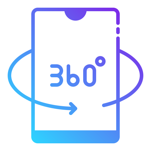 cámara móvil 360 icono gratis