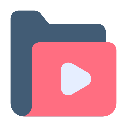 carpeta de video icono gratis