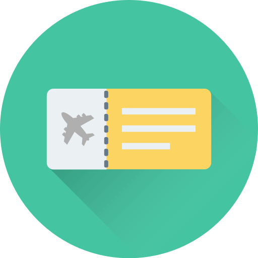 Plane ticket free icon Plane ticket free icon