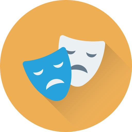 Theater masks free icon Theater masks free icon