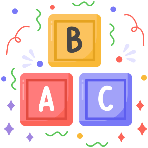 Abc block Stickers - Free education Stickers