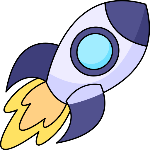 Rocket Generic Thin Outline Color icon