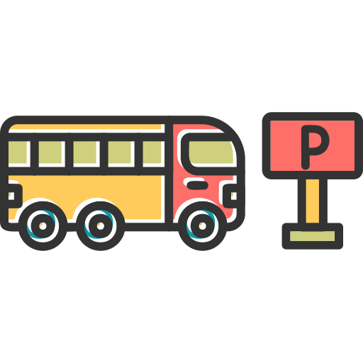 aparcamiento de autobuses icono gratis